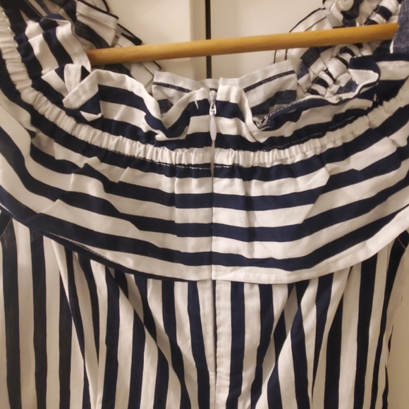 NWOT-SZ.6 Striped Jumper Navy & White - Picture 2 of 8